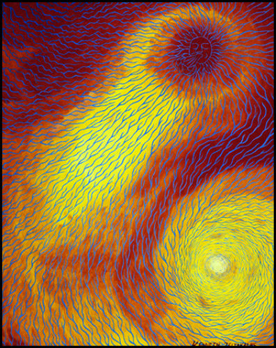 Sun With Energy Field - Oil on canvas, 16" x 20", 2002
