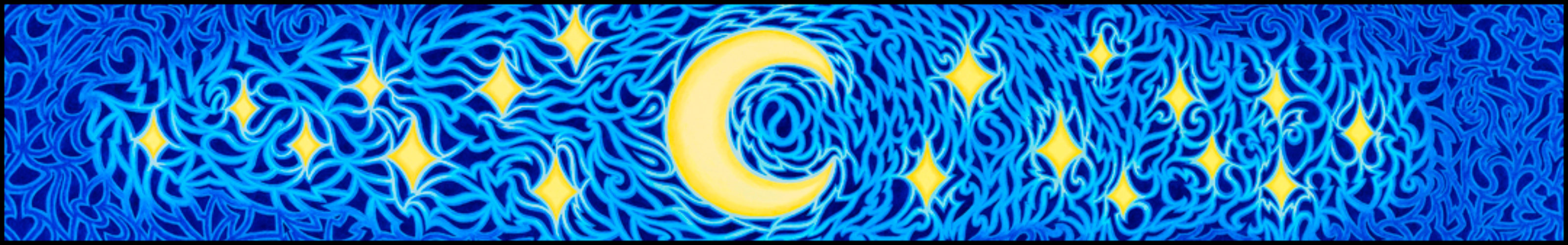 Energy of The Night - Oil on canvas, 8" x 48", 2006-2007