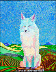 Blue Fox - Oil on canvas, 18" x 24", 2013